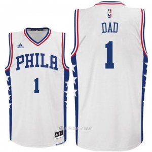 Camiseta Dia del Padre Philadelphia 76ers Dad #1 Blanco