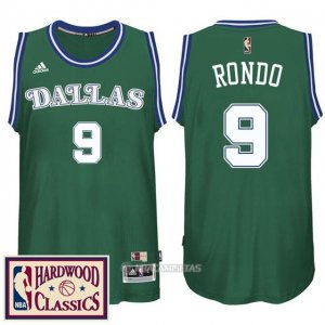 Camiseta Retro Dallas Mavericks Rondo #9 Verde