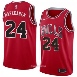 Camiseta Chicago Bulls Lauri Markkanen #24 Icon 2018 Rojo