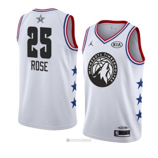 Camiseta All Star 2019 Minnesota Timberwolves Derrick Rose #25 Blanco