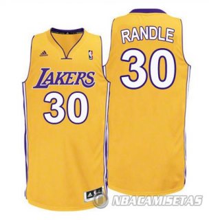 Camiseta Los Angeles Lakers Randle #30 Amarillo