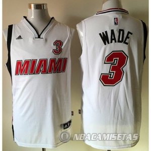 Camiseta Miami Heat Wade #3 Blanco