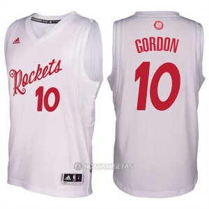 Camiseta Navidad Houston Rockets Eric Gordon #10 Blanco