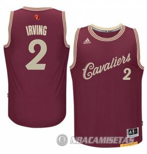 Camiseta Cleveland Cavaliers Irving Navidad #2 Rojo