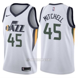 Camiseta Utah Jazz Association Donovan Mitchell #45 2017-18 Negro