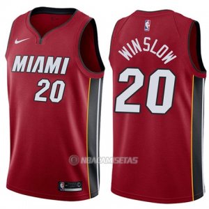Camiseta Miami Heat Justise Winslow #20 Statement 2017-18 Rojo