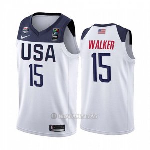 Camiseta USA Kemba Walker #15 2019 FIBA Basketball World Cup Blanco