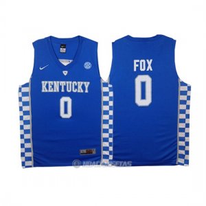 Camiseta NCAA Kentucky Wildcats Fox #0 Azul