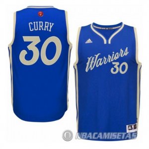 Camiseta Golden State Warriors Curry Navidad #30 Azul