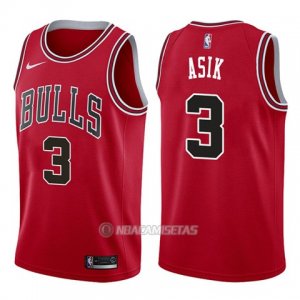 Camiseta Chicago Bulls Omer Asik #3 Icon 2017-18 Rojo