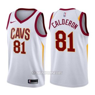 Camiseta Cleveland Cavaliers Jose Calderon #81 Association 2017-18 Blanco