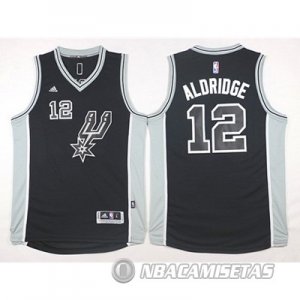 Camiseta San Antonio Spurs Aldridge #12 Negro