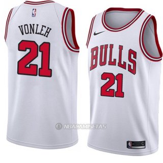 Camiseta Chicago Bulls Noah Vonleh #21 Association 2018 Blanco