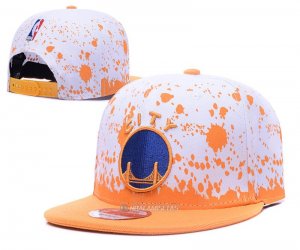 NBA Golden State Warriors Sombrero Blanco Naranja