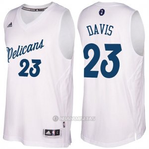 Camiseta Navidad New Orleans Pelicans Anthony Davis #23 Blanco