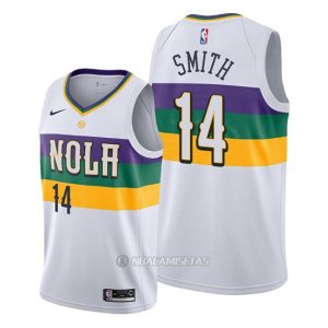 Camiseta New Orleans Pelicans Jason Smith #14 Ciudad Blanco