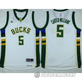 Camiseta Carter-Williams Milwaukee Bucks #5 Blanco