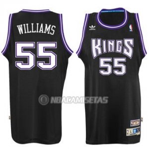 Camiseta Retro Sacramento Kings Williams #55 Negro