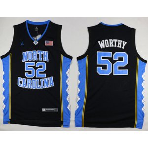 Camiseta NCAA Worthy Carolina #52 Negro