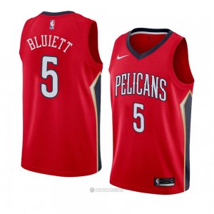 Camiseta New Orleans Pelicans Trevon Bluiett #5 Statement 2017-18 Rojo