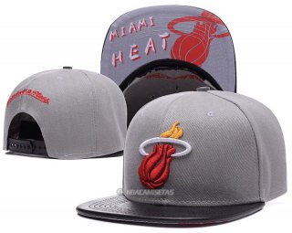 NBA Miami Heat Sombrero Gris Negro