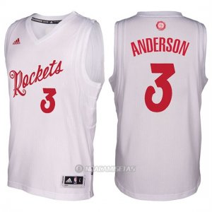 Camiseta Navidad Houston Rockets Ryan Anderson #3 Blanco