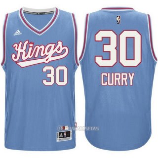 Camiseta Retro Sacramento Kings Curry #30 Azul 1985-86