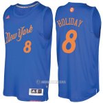 Camiseta Navidad New York Knicks Justin Holiday #8 Azul