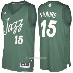 Camiseta Navidad Utah Jazz Derrick Favors #15 Veder