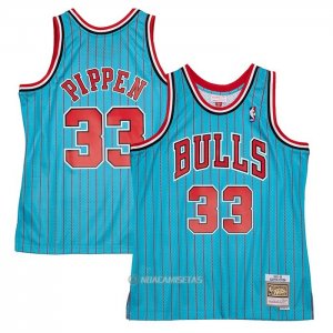 Camiseta Chicago Bulls Scottie Pippen #33 Mitchell & Ness 1995-96 Azul