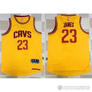 Camiseta Cavaliers Real Player Bordado Edicion James #23 Amarillo