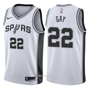 Camiseta Autentico San Antonio Spurs Gay #22 2017-18 Blanco