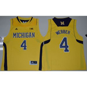 Camiseta NCAA Chirs Webber #4 Amarillo