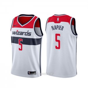 Camiseta Washington Wizards Shabazz Napier #5 Association Blanco