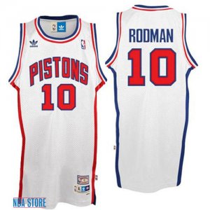 Camiseta Detroit Pistons Rodman #10 Blanco