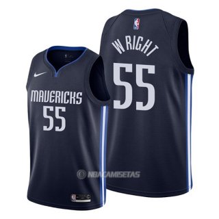 Camiseta Dallas Mavericks Delon Wright #55 Statement Azul