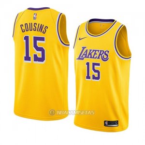 Camiseta Los Angeles Lakers Demarcus Cousins #15 Icon 2019-20 Amarillo