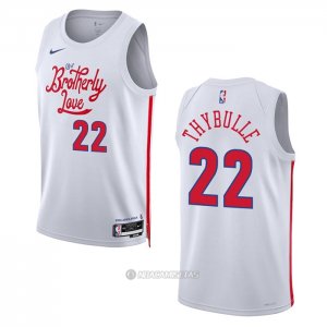 Camiseta Philadelphia 76ers Matisse Thybulle #22 Ciudad 2022-23 Blanco