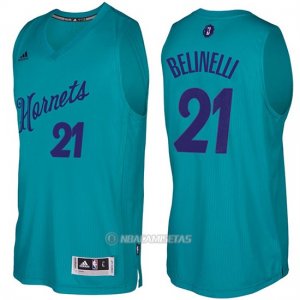 Camiseta Navidad Charlotte Hornets Marco Belinelli #21 Teal
