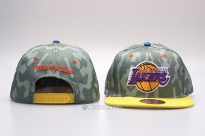 NBA Los Angeles Lakers Sombrero Snapbacks Verde Amarillo