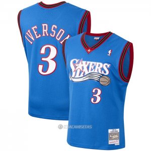 Camiseta Philadelphia 76ers Allen Iverson #3 Retro Azul