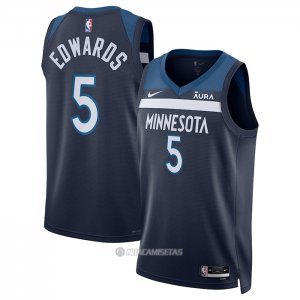 Camiseta Minnesota Timberwolves Anthony Edwards #5 Icon Azul