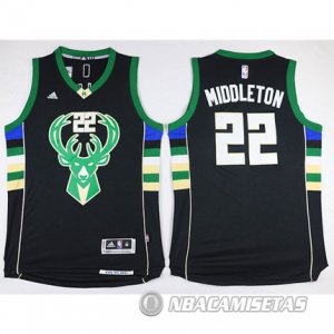 Camiseta Middleton Milwaukee Bucks #22 Negro