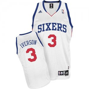 Camiseta Philadelphia 76ers Iverson #3 Blanco 2016