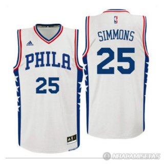 Camiseta 76ers Simmons #25 Blanco