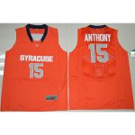 Camiseta NCAA Camerlo Anthony #15 Naranja