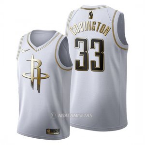 Camiseta Golden Edition Houston Rockets Robert Covington #33 2019-20 Blanco