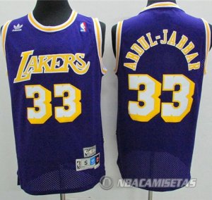 Camiseta Los Angeles Lakers retro abdul jabbar #33 Purpura