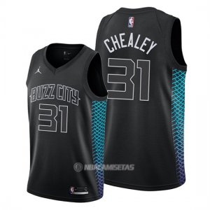 Camiseta Charlotte Hornets Joe Chealey #31 Ciudad Edition Negro