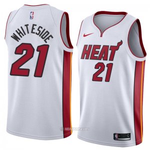 Camiseta Miami Heat Hassan Whiteside #21 Association 2018 Blanco